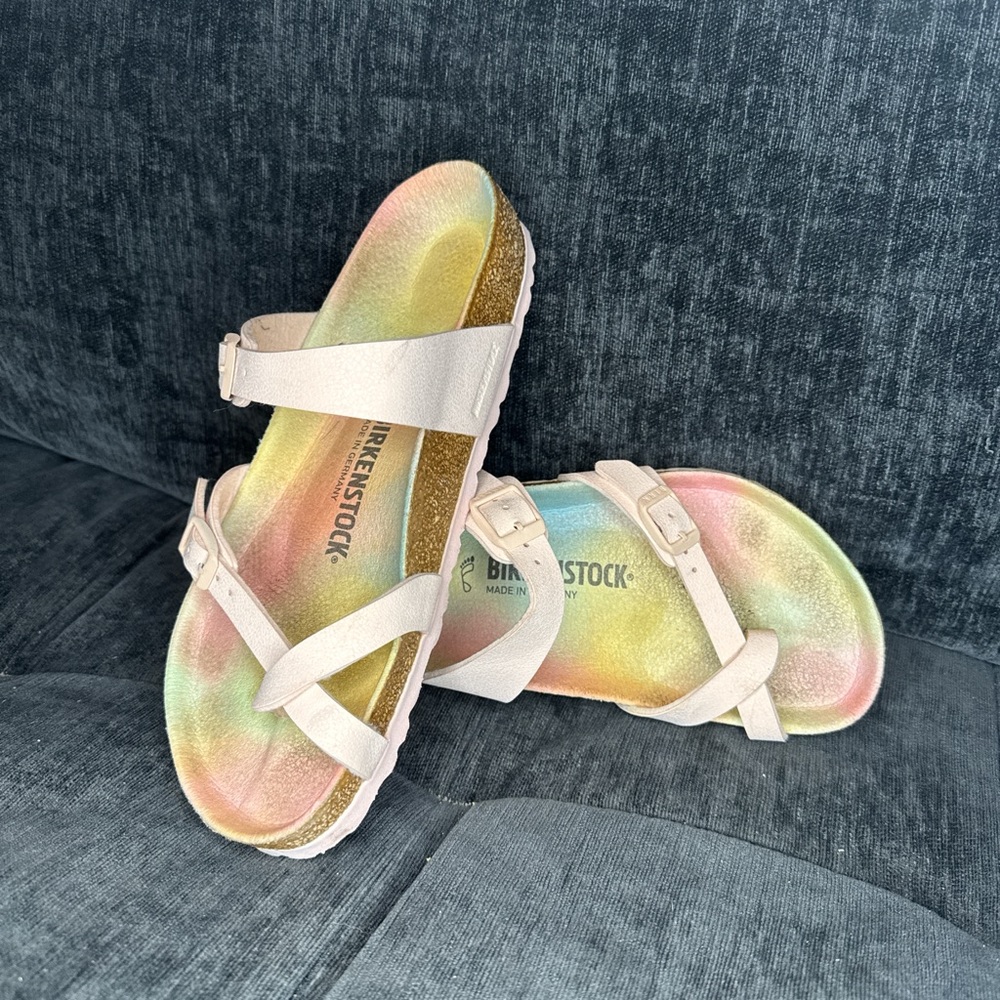 Rainbow Mayari Birkenstocks in size 39 (US size 8 - 8.5)